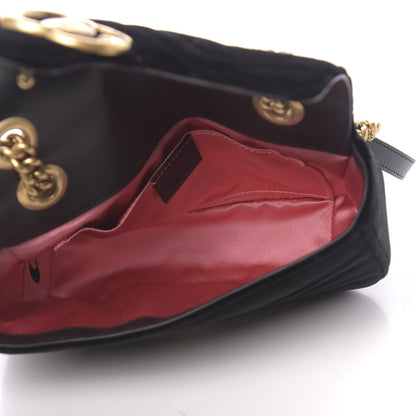 Gucci Velvet Matelasse Mini GG Marmont Shoulder Bag Black 5 of 9