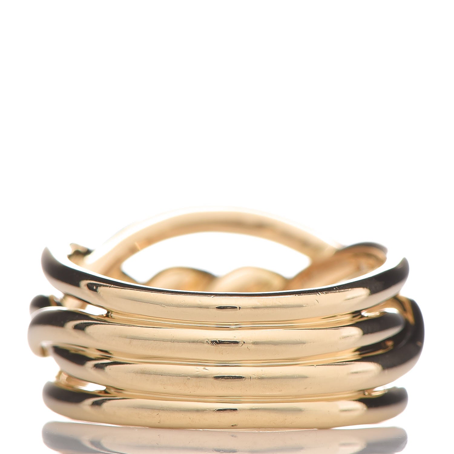 David Yurman 18K Yellow Gold Diamond 11.5mm Continuance Ring 53 6.5 4 of 5