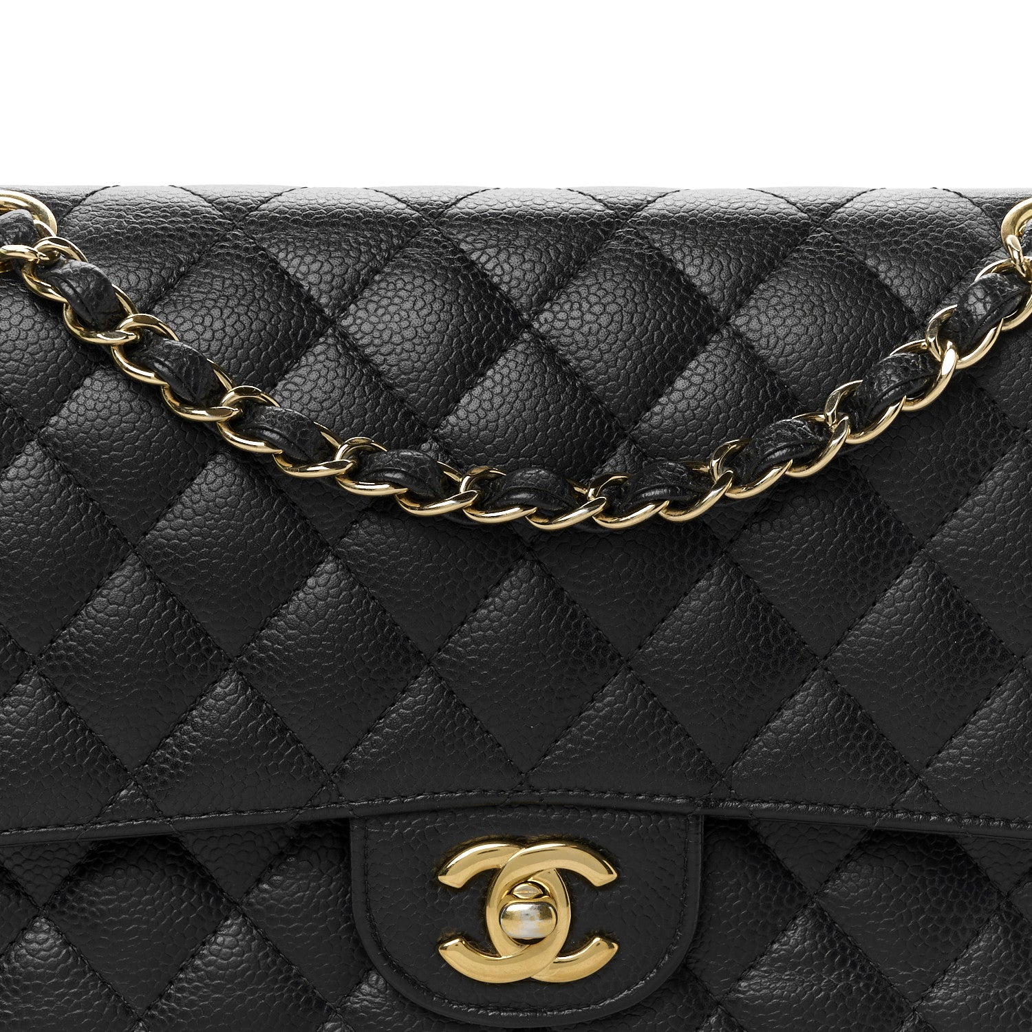 Chanel Caviar Quilted Medium Double Flap Black 9 of 11
