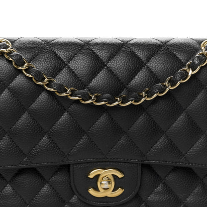 Chanel Caviar Quilted Medium Double Flap Black 9 of 11