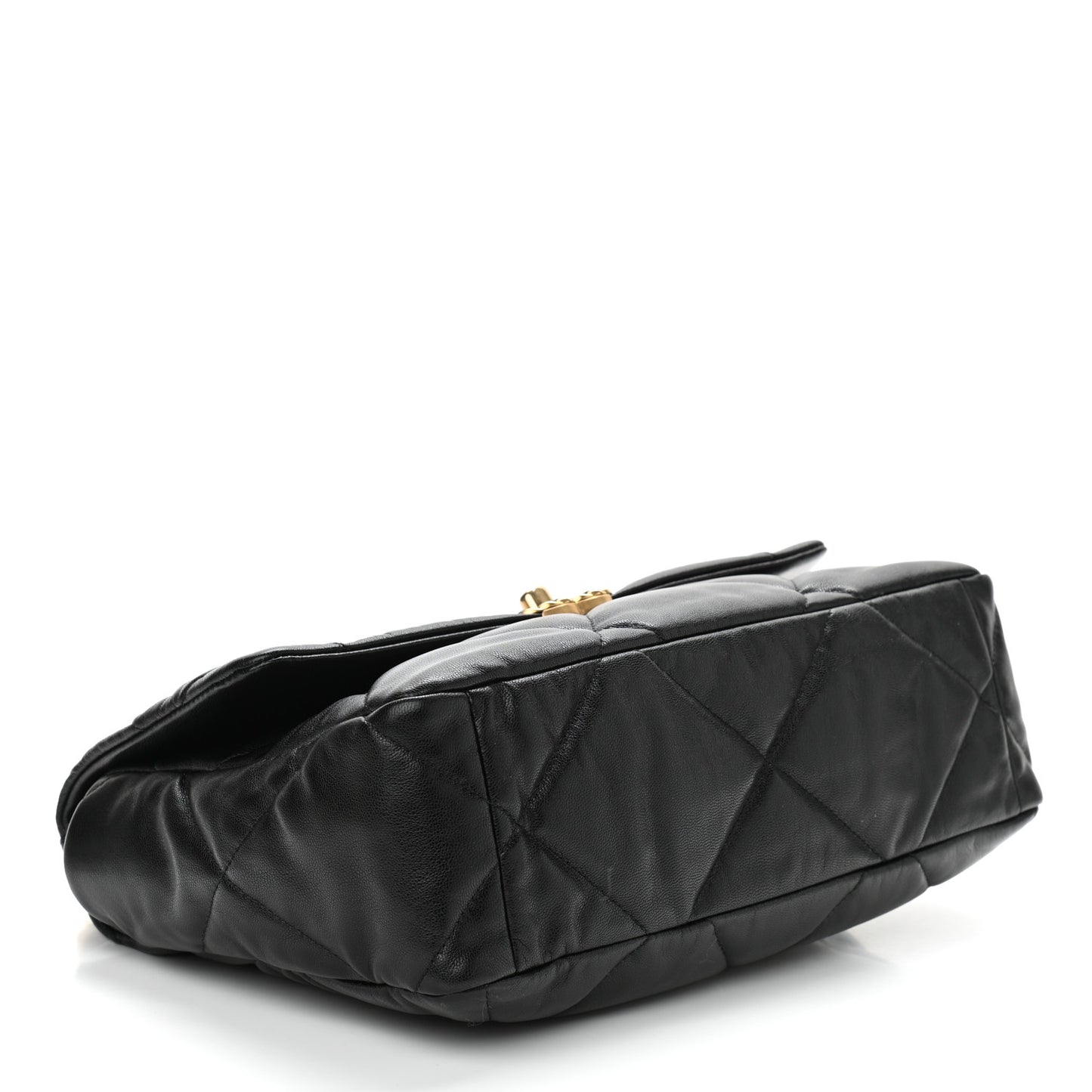 Lambskin Quilted Large Chanel 19 Flap Black