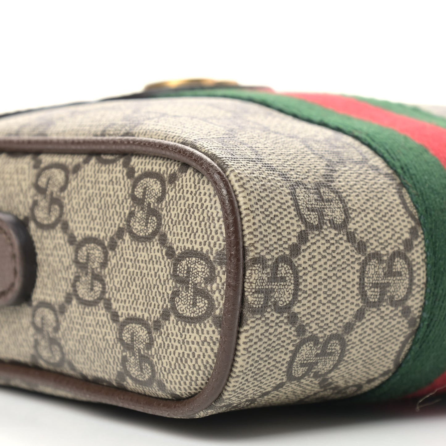 GG Supreme Monogram Web Mini Ophidia Messenger Brown