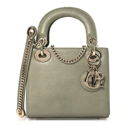 Christian Dior Lizard Mini Lady Dior  Vert Saule 1 of 16