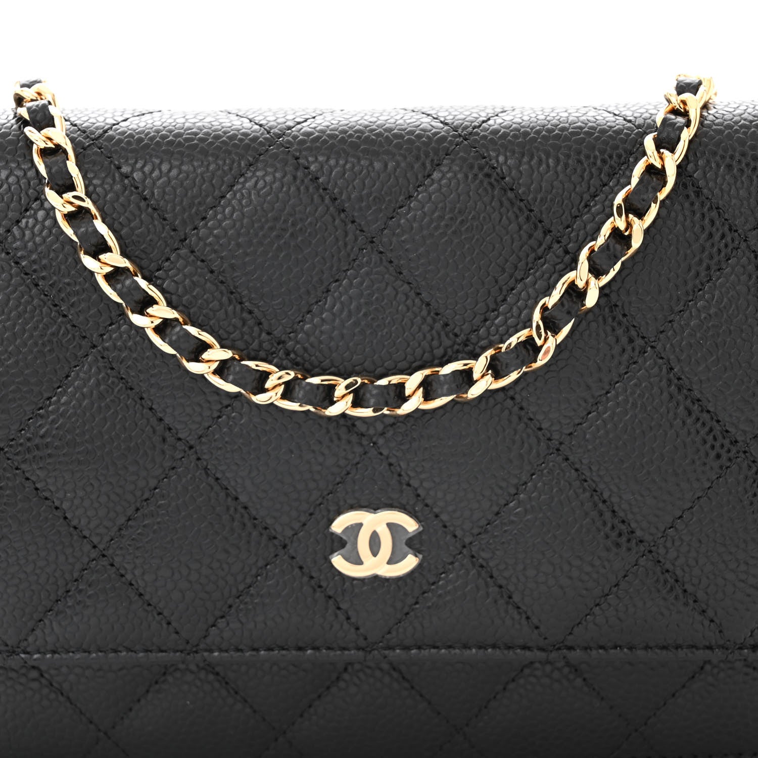 Chanel Caviar Quilted Wallet on Chain WOC Black 8 of 10