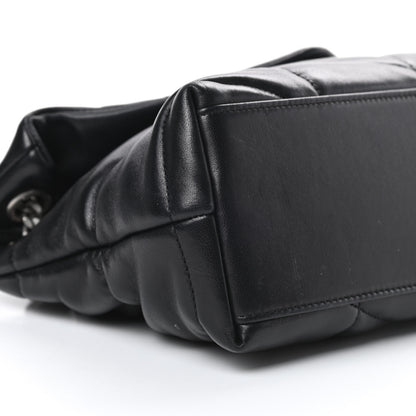 Saint Laurent Lambskin Quilted Small Loulou Puffer Monogram Chain Satchel Black 9 of 15