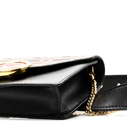 Fendi Vitello Liberty F is Fendi Bi-Color FF 1974 Embossed Envelope Belt Bag Maya Black 10 of 11