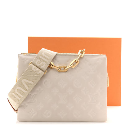 Louis Vuitton Lambskin Embossed Monogram Coussin PM Beige Cream 12 of 12
