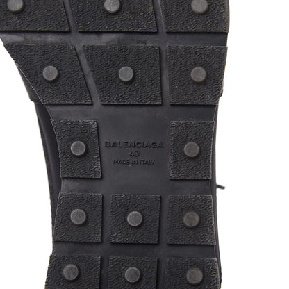 Balenciaga Mesh Calfskin Neoprene Patent Womens Race Runner Sneakers 40 Black Silver Pink 6 of 9