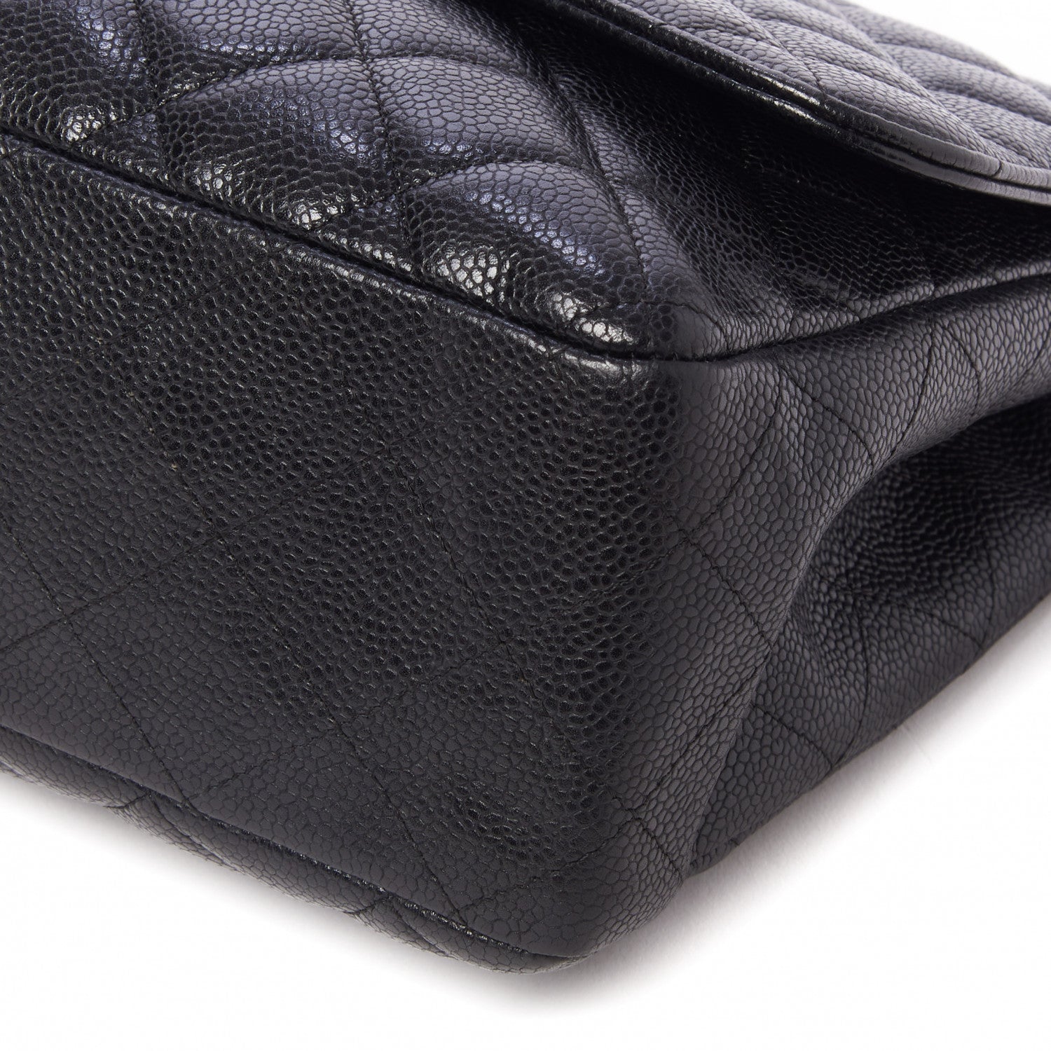 Chanel Caviar Quilted Jumbo Single Flap Black 5 of 10