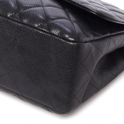 Chanel Caviar Quilted Jumbo Single Flap Black 5 of 10