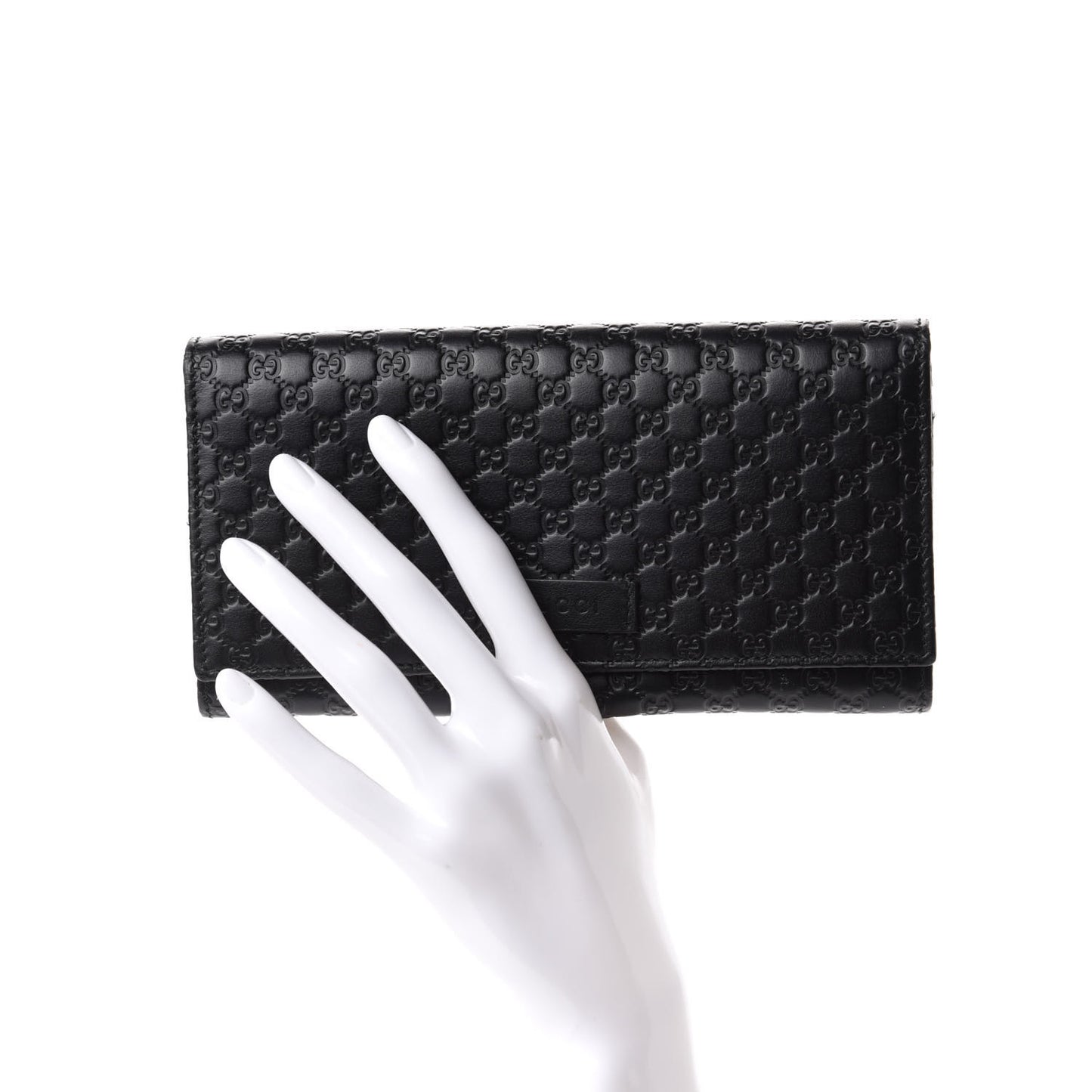 Soft Microguccissima Continental Wallet Black