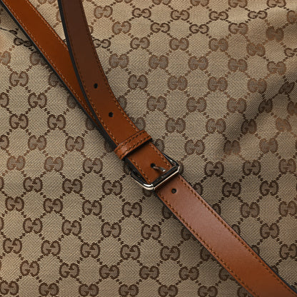 Gucci Monogram Large Flat Messenger Bag Brown 8 of 11