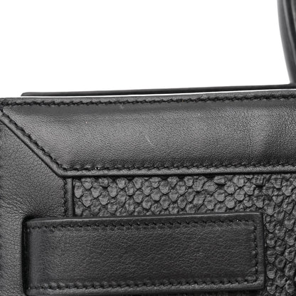 Saint Laurent Python Calfskin Embossed Small Sac de Jour Black 14 of 17