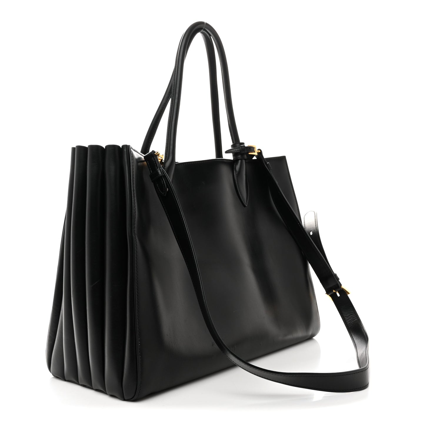 City Calfskin Bibliotheque XL Tote Black