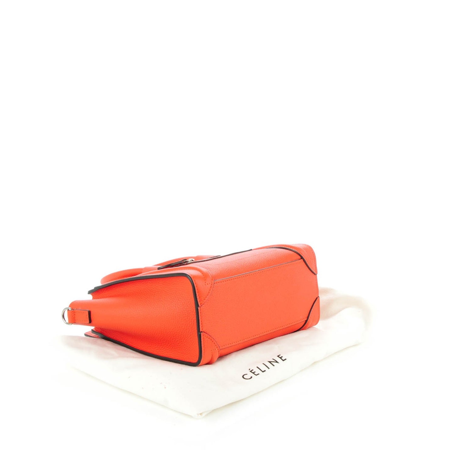 Drummed Calfskin Nano Luggage Vermillion