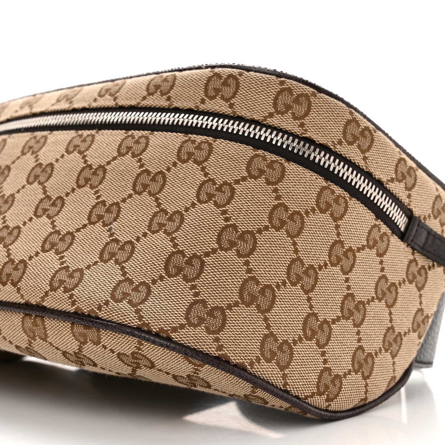 Monogram Dollar Calfskin Waist Pouch Beige Ebony Testa di Moro Marrone Scuro