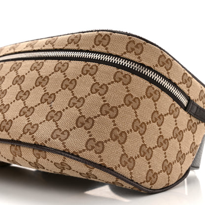 Gucci Monogram Dollar Calfskin Waist Pouch Beige Ebony Testa di Moro Marrone Scuro 9 of 9