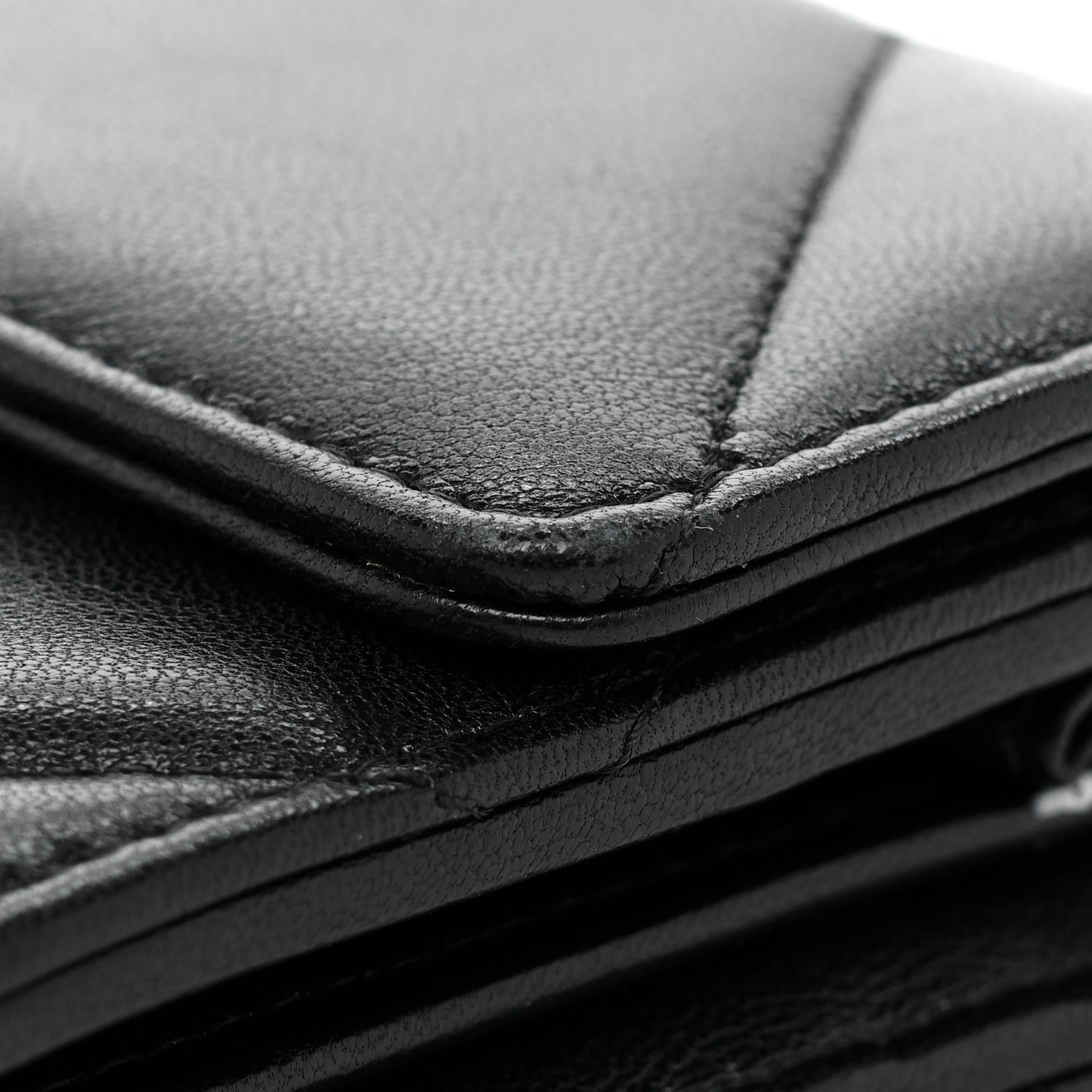 Lambskin Quilted Chanel 19 Flap Wallet Black