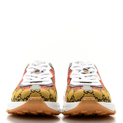Gucci Monogram Multicolor Demetra Womens Rhyton Sneakers 37 Yellow Blue Great White Tabasco 2 of 9