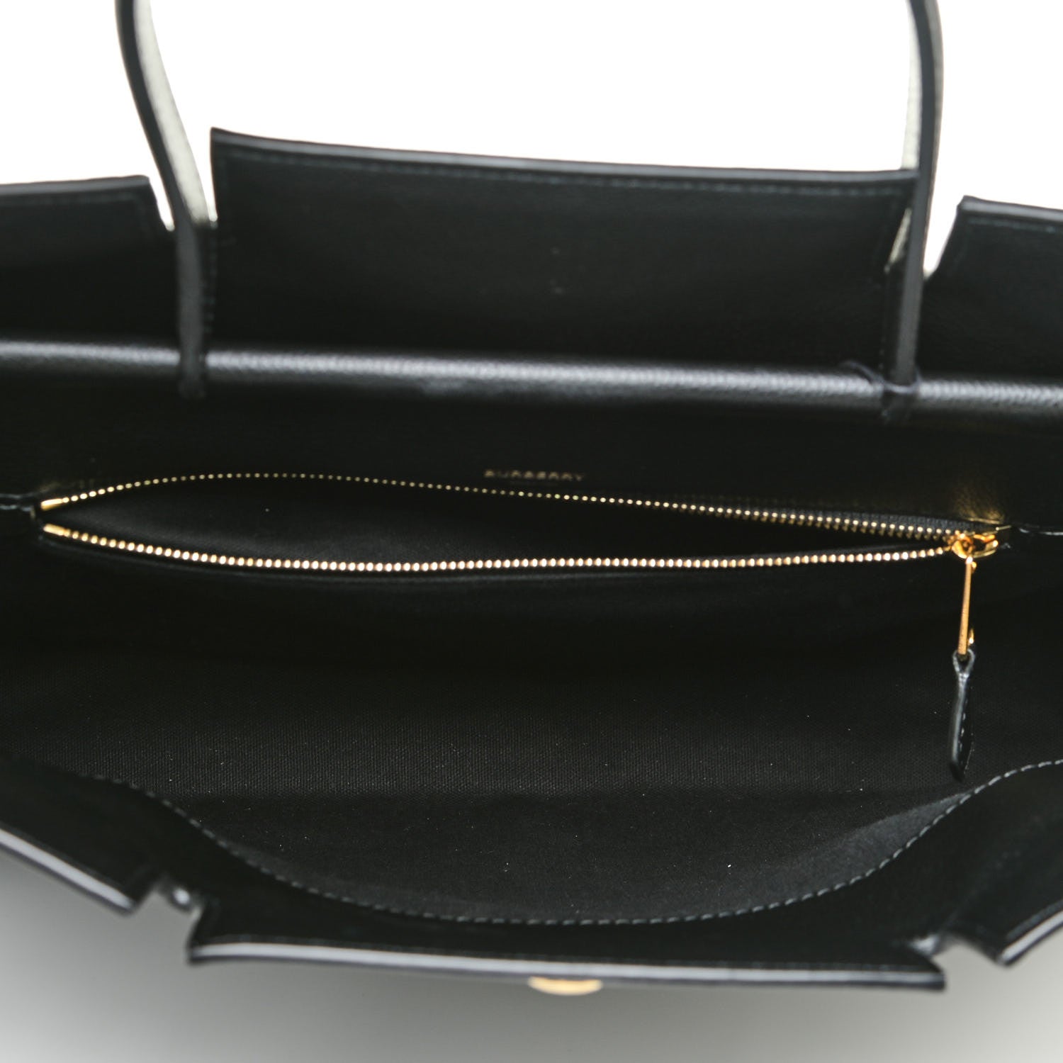 Burberry Grainy Calfskin Large Title Bag Black 7 of 14