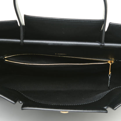 Burberry Grainy Calfskin Large Title Bag Black 7 of 14