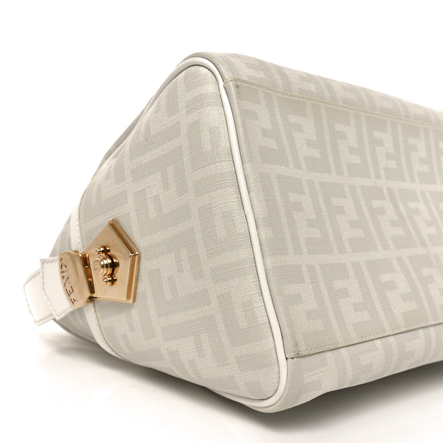 Fendi Zucca Spalmati  Lucido Medium Chef Boston White 9 of 10