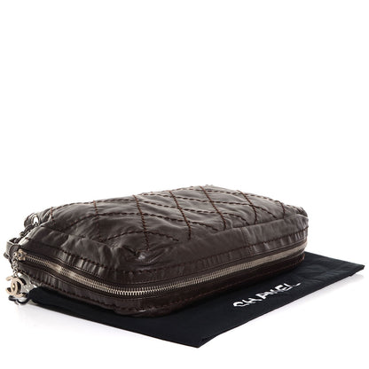 Chanel Calfskin Expandable Tote Dark Brown 4 of 7