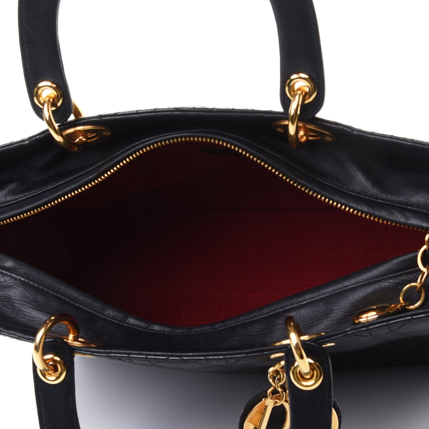 Christian Dior Lambskin Cannage Large Lady Dior Black 4 of 4