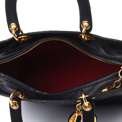 Christian Dior Lambskin Cannage Large Lady Dior Black 4 of 4