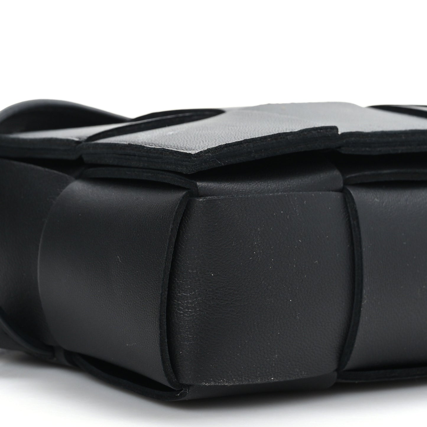 Nappa Maxi Intreccio The Belt Cassette Bag Black
