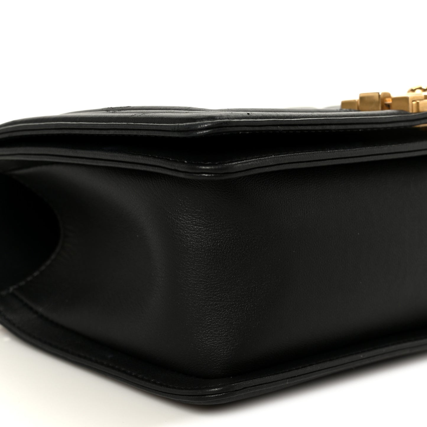 Calfskin Quilted Medium Boy Flap Black