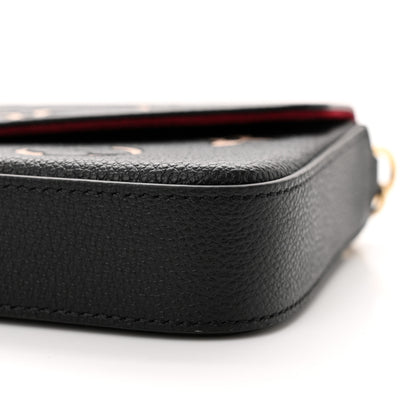 Louis Vuitton Empreinte Monogram Giant Felicie Pochette Black Beige 10 of 11