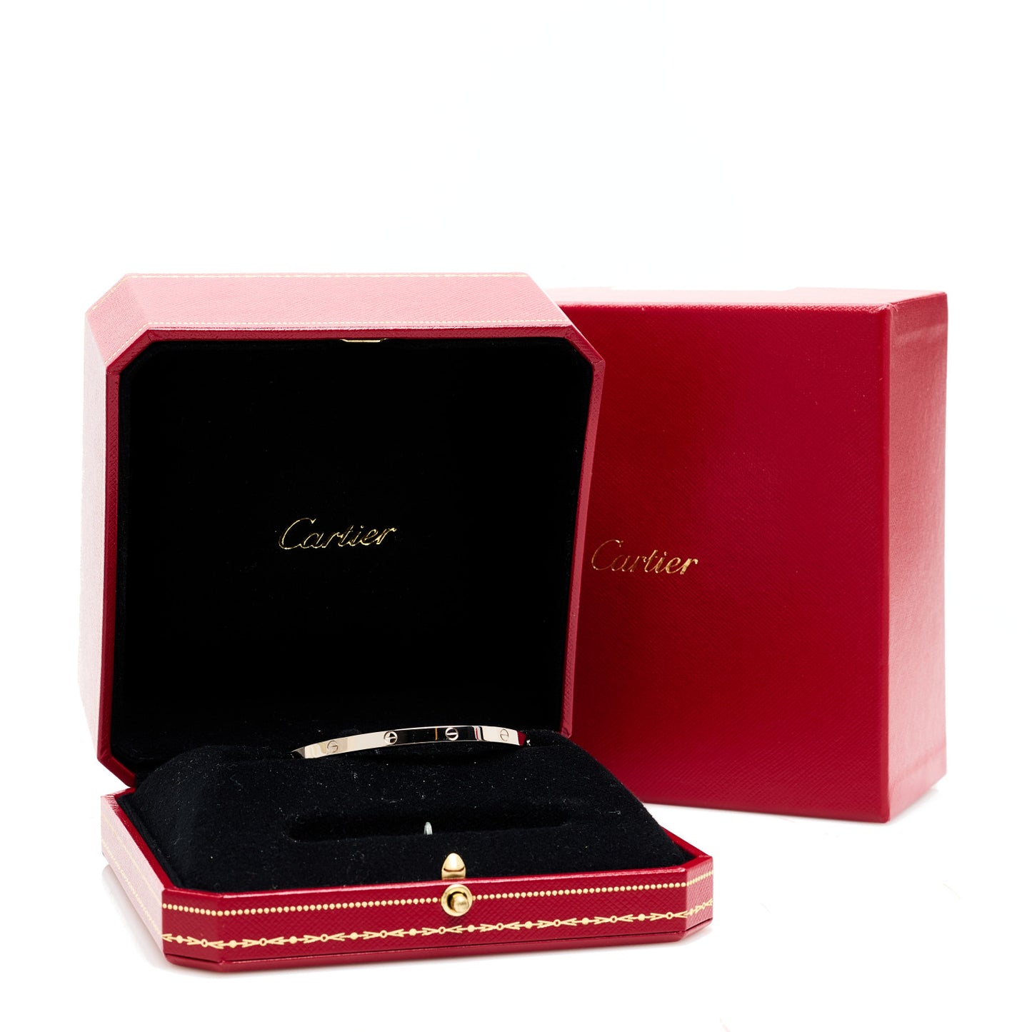 18K White Gold Small LOVE Bracelet 16