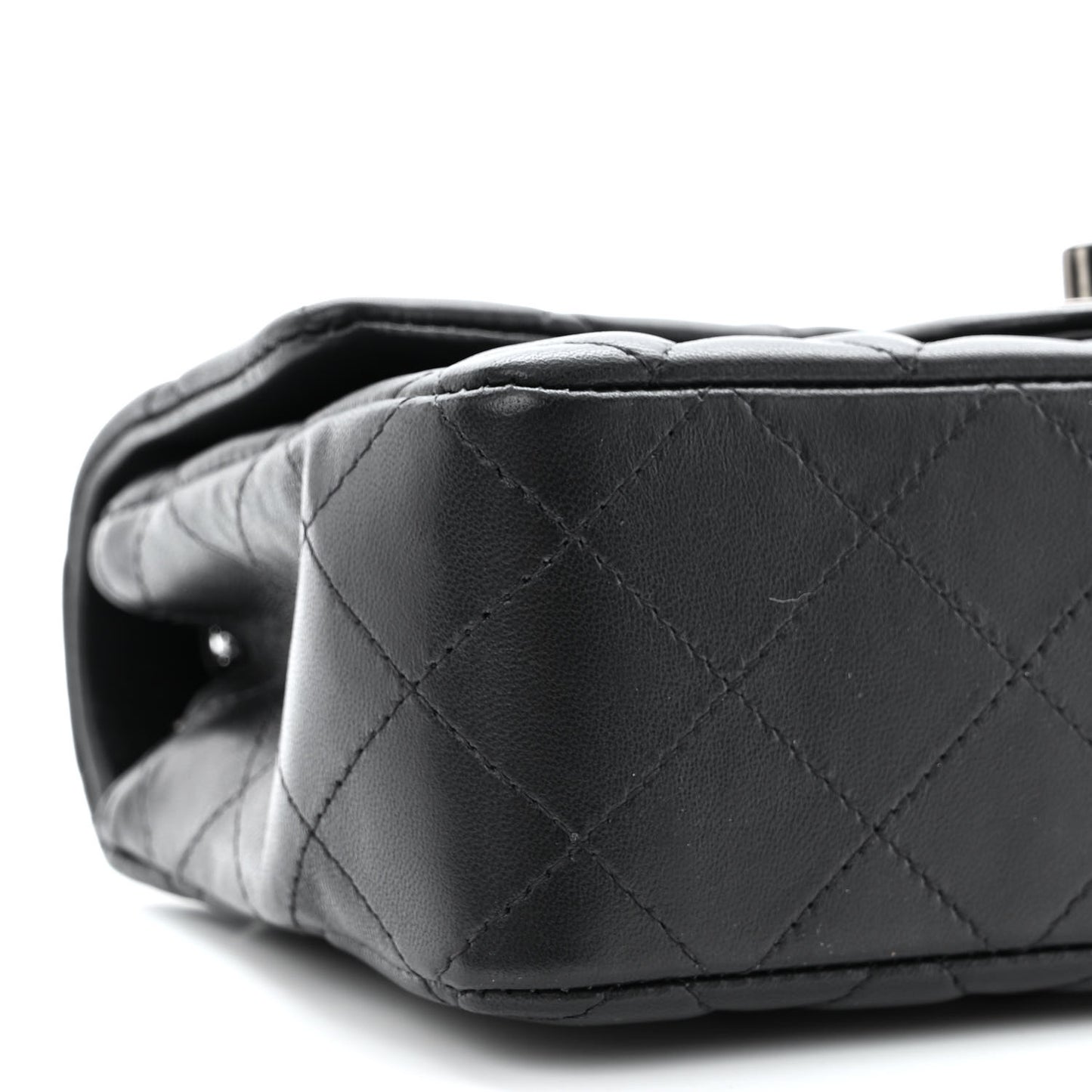 Lambskin Quilted Mini Rectangular Flap So Black