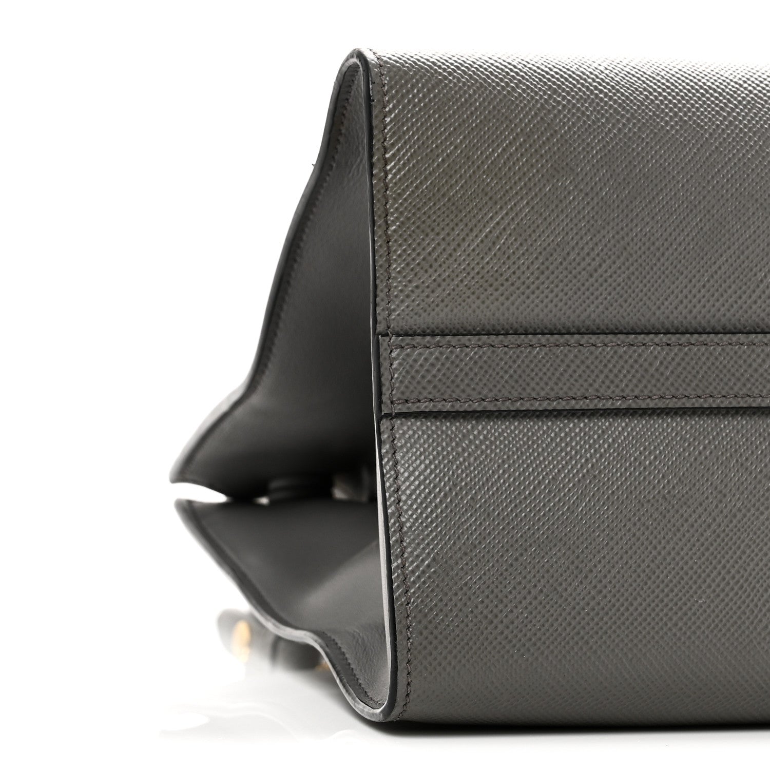 Prada Saffiano Cuir Calfskin Medium Monochrome Top Handle Tote Ardesia 8 of 12