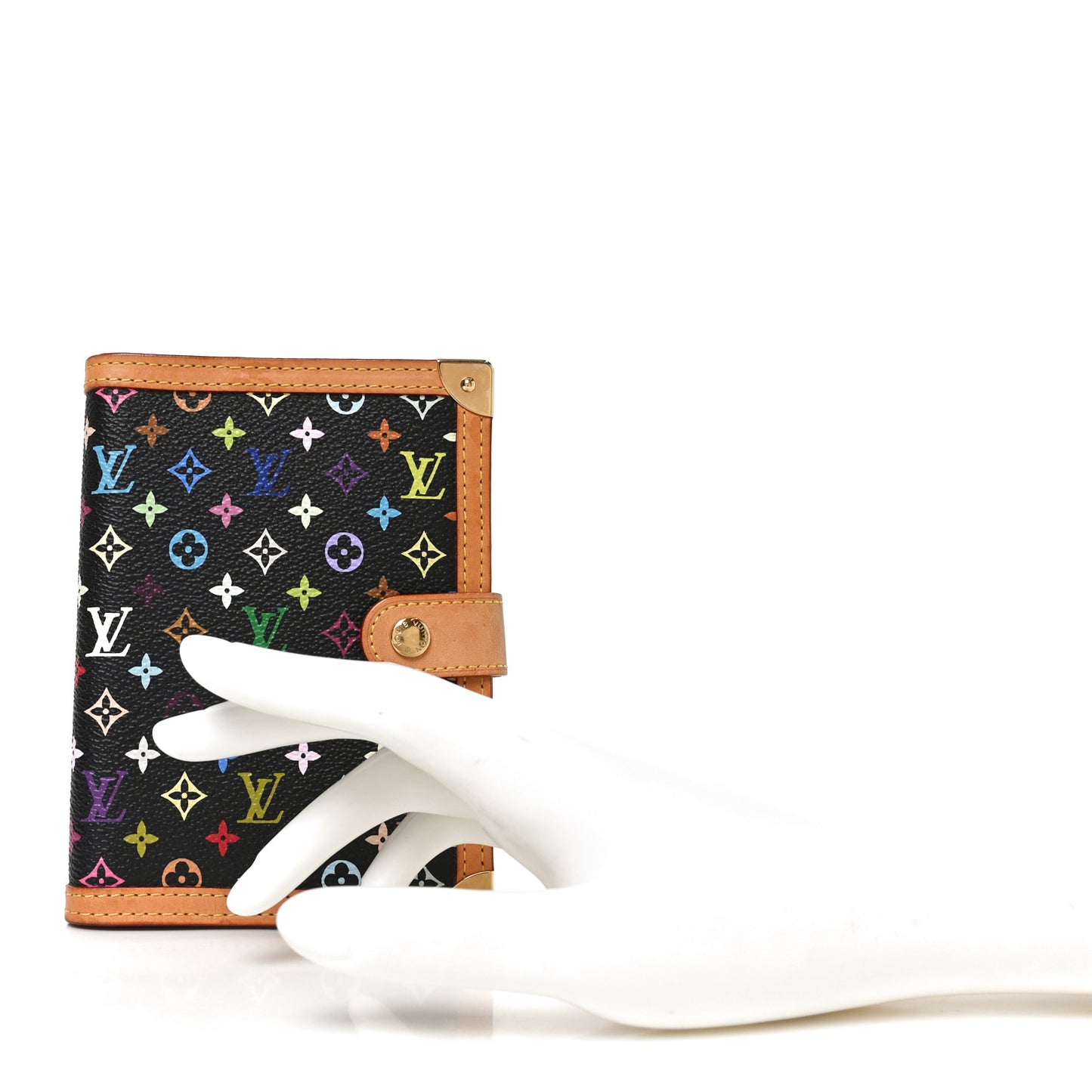 Monogram Multicolor Small Ring Agenda Cover Black