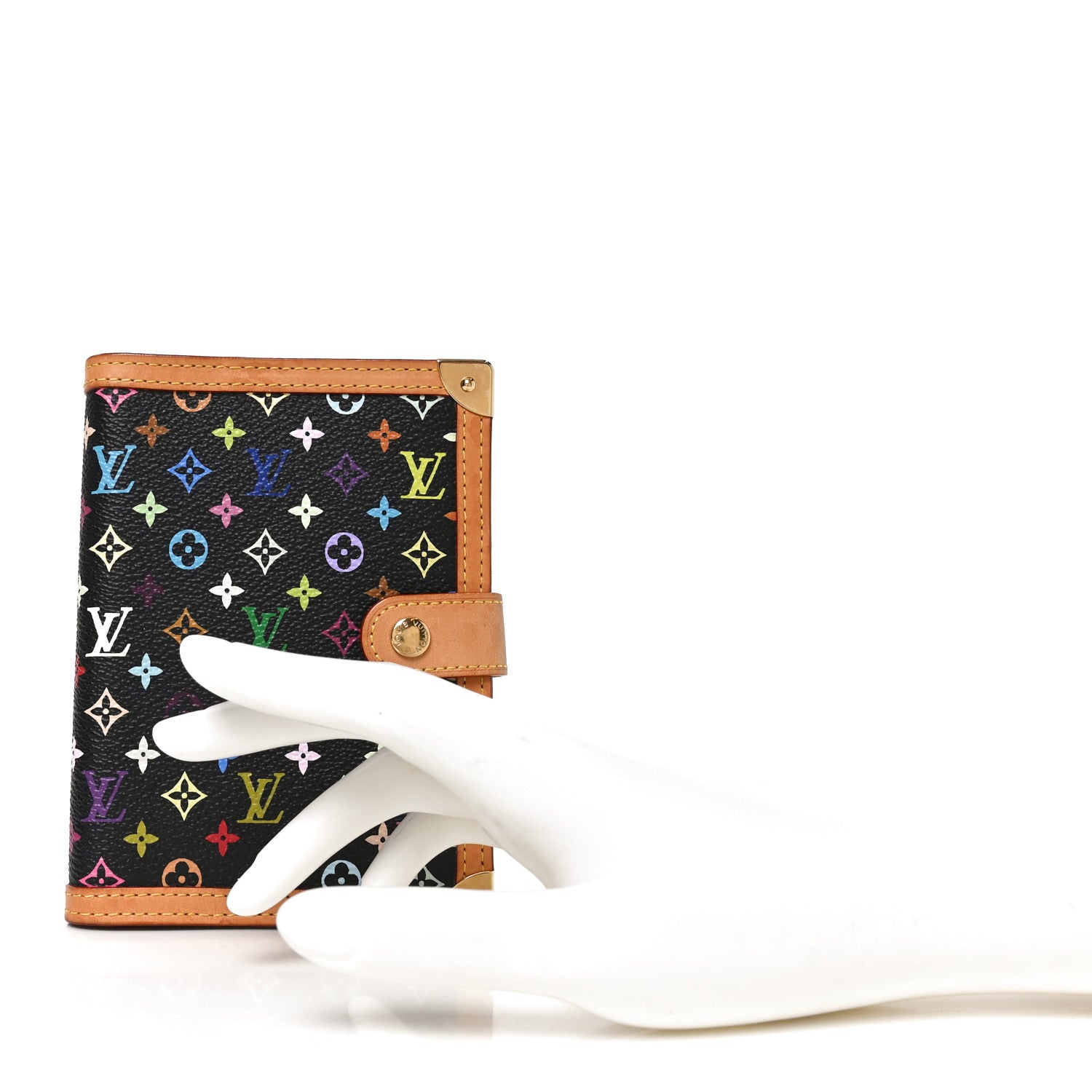 Louis Vuitton Monogram Multicolor Small Ring Agenda Cover Black 2 of 6