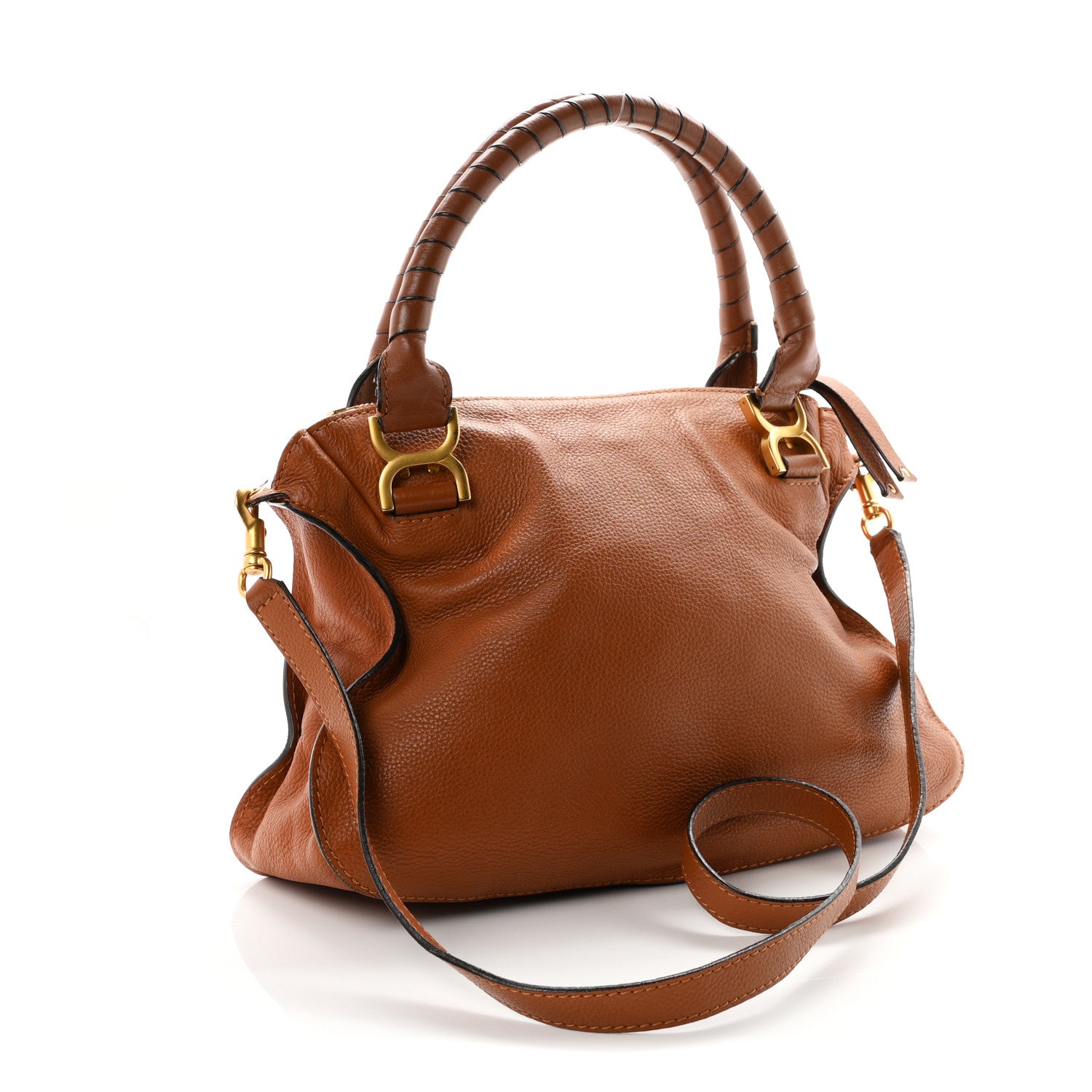 Chloe Calfskin Medium Marcie Satchel Tan 3 of 11