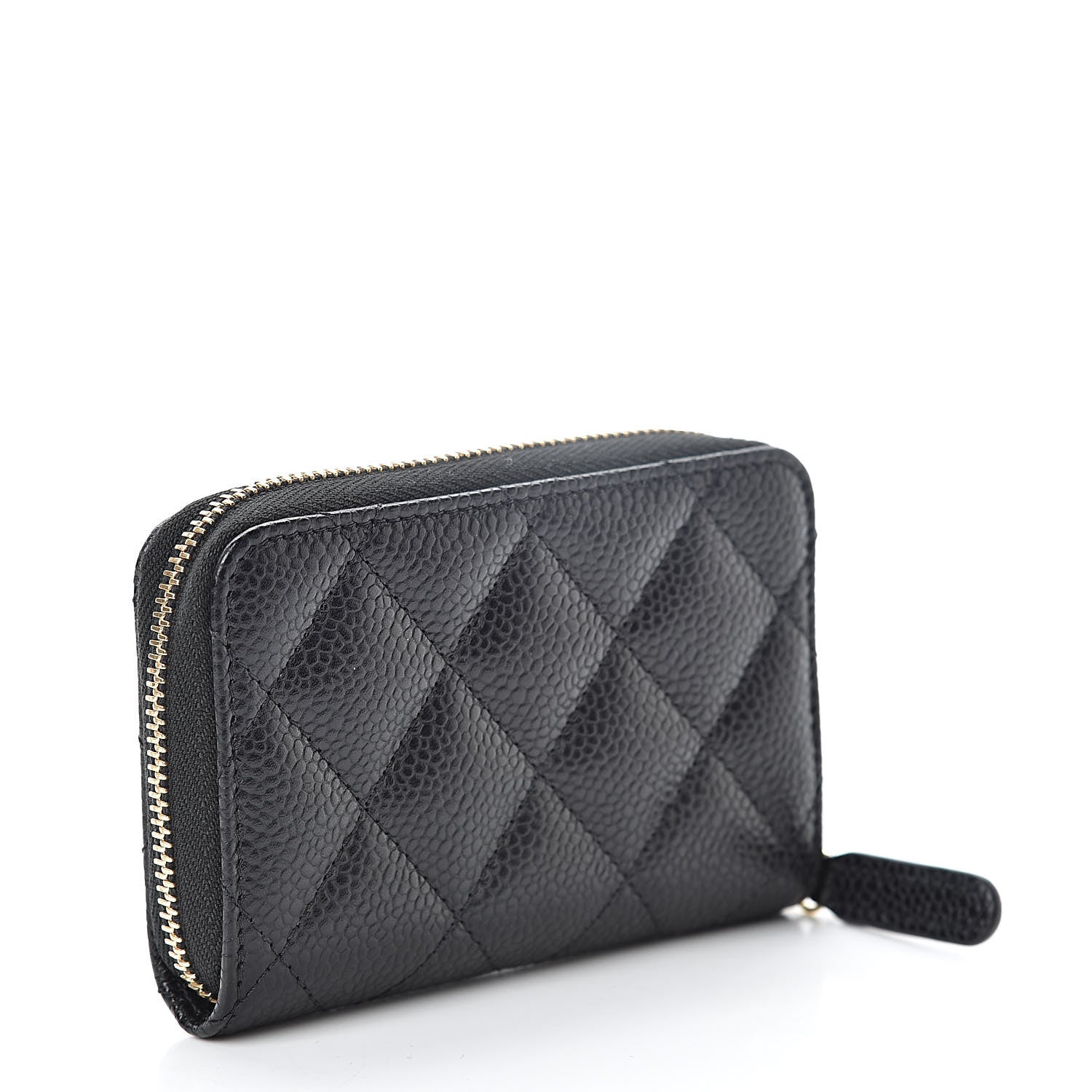 Chanel Caviar Quilted Zip Coin Purse Black 3 of 8