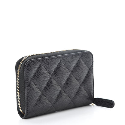 Chanel Caviar Quilted Zip Coin Purse Black 3 of 8