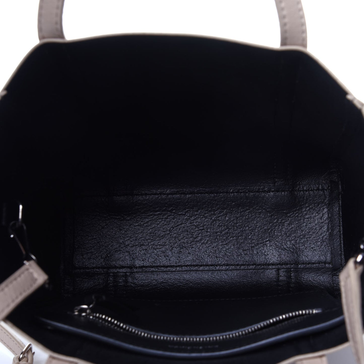 Smooth Calfskin Logo XXS Everyday Tote Light Beige Black