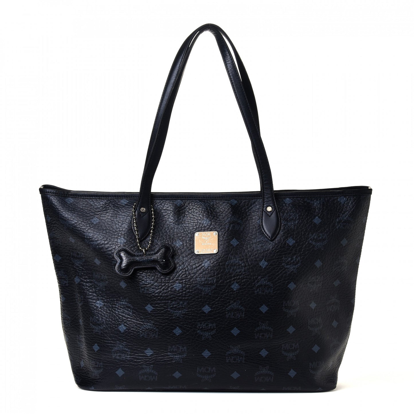 Visetos Dog Bone Shopper Tote Black