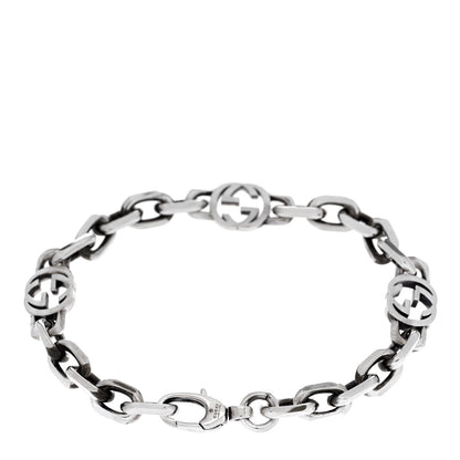 Gucci Sterling Silver Narrow Interlocking G Link Bracelet 2 of 3