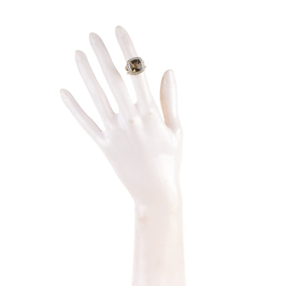 David Yurman Sterling Silver Diamond Smoky Quartz 11mm Albion Ring 47 4 2 of 5