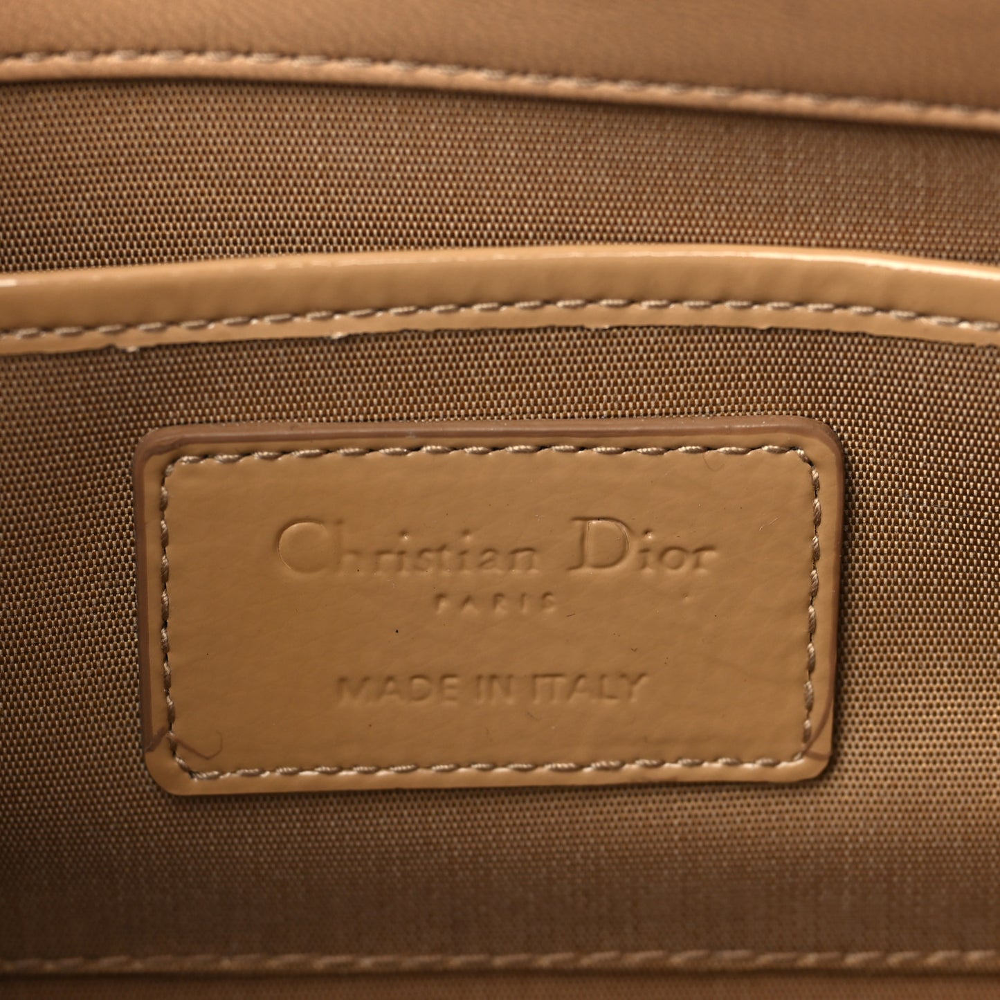 Patent Cannage Lady Dior Convertible Clutch Beige