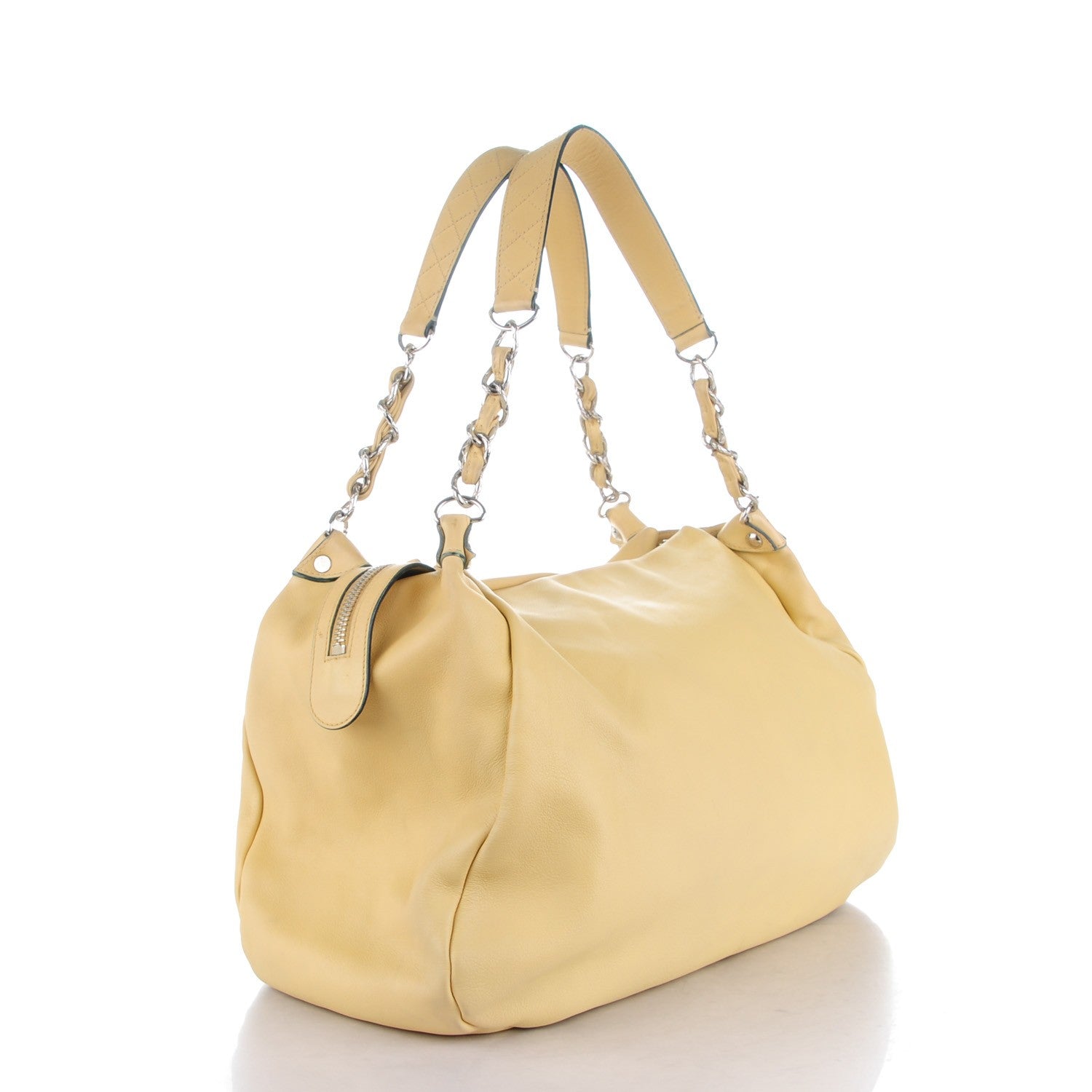 Chanel Lambskin Edgy Large Hobo Beige 3 of 12