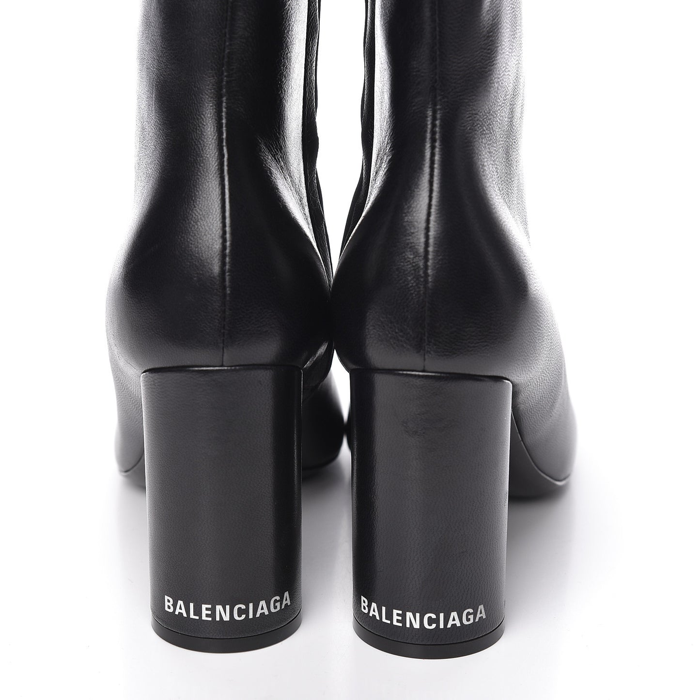 Shiny Sheepskin 20mm Oval Booties 37 Black