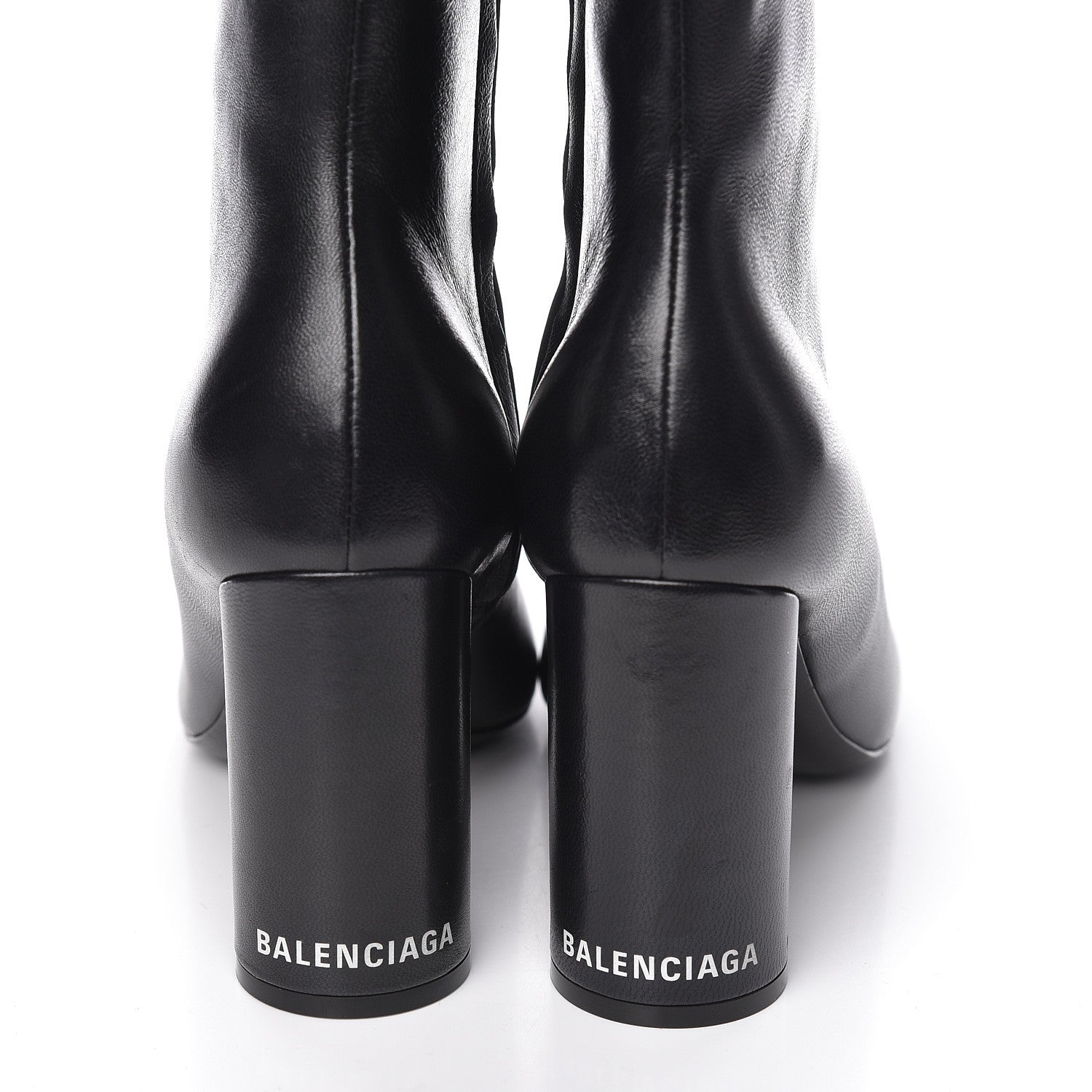 Balenciaga Shiny Sheepskin 20mm Oval Booties 37 Black 6 of 13