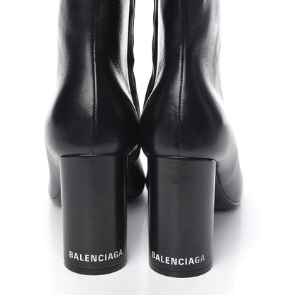 Balenciaga Shiny Sheepskin 20mm Oval Booties 37 Black 6 of 13