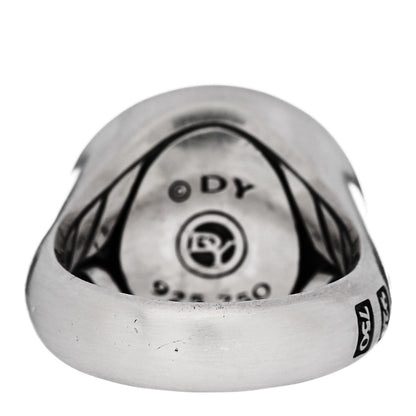 David Yurman Sterling Silver 18K Yellow Gold Diamond Maritime Compass Signet Ring 54 6.75 4 of 6